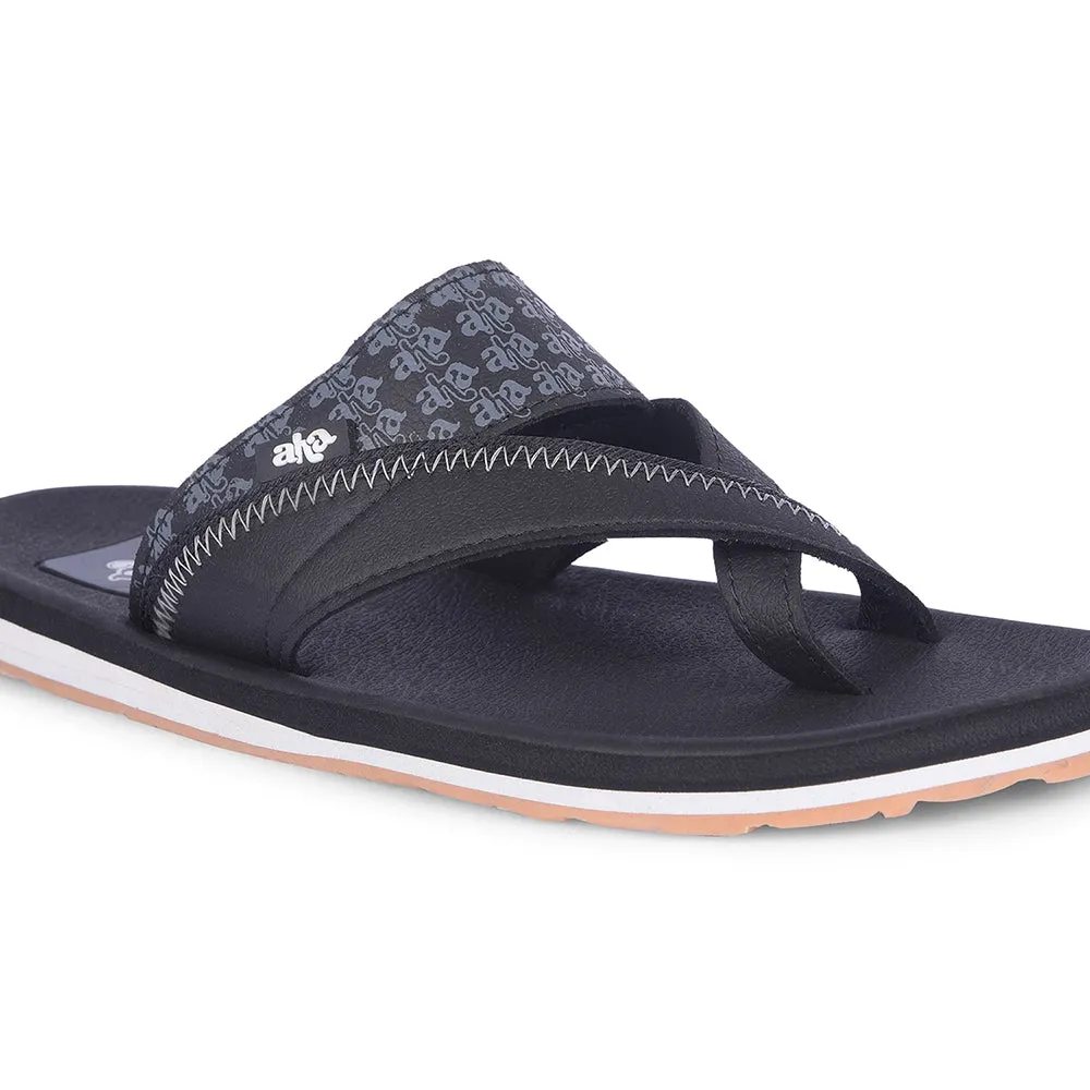 Liberty A-HA Stylish Casual Black Mens Flip Flop - Model ANCO-02