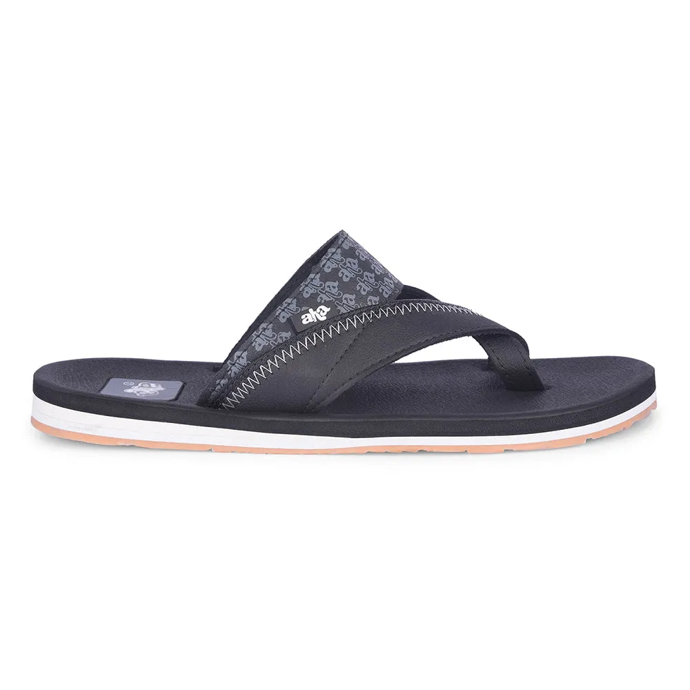 Liberty A-HA Stylish Casual Black Mens Flip Flop - Model ANCO-02