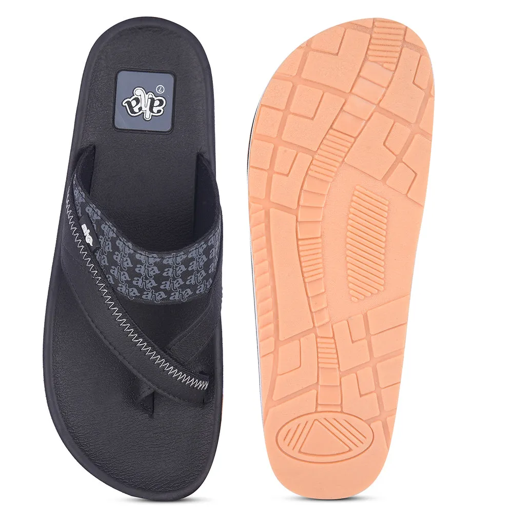 Liberty A-HA Stylish Casual Black Mens Flip Flop - Model ANCO-02
