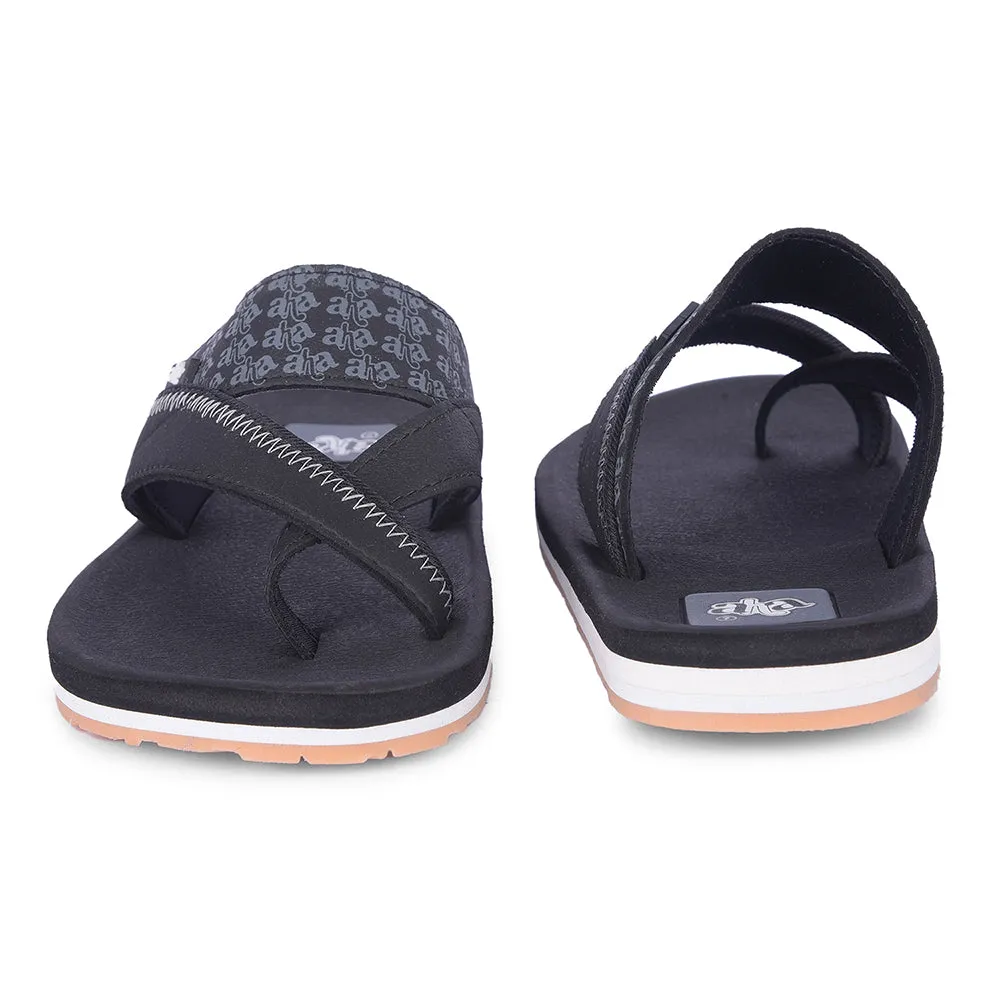 Liberty A-HA Stylish Casual Black Mens Flip Flop - Model ANCO-02