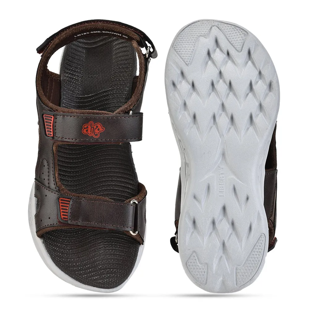 A-HA Casual Brown Sandals For Men LB183-5ME By Liberty