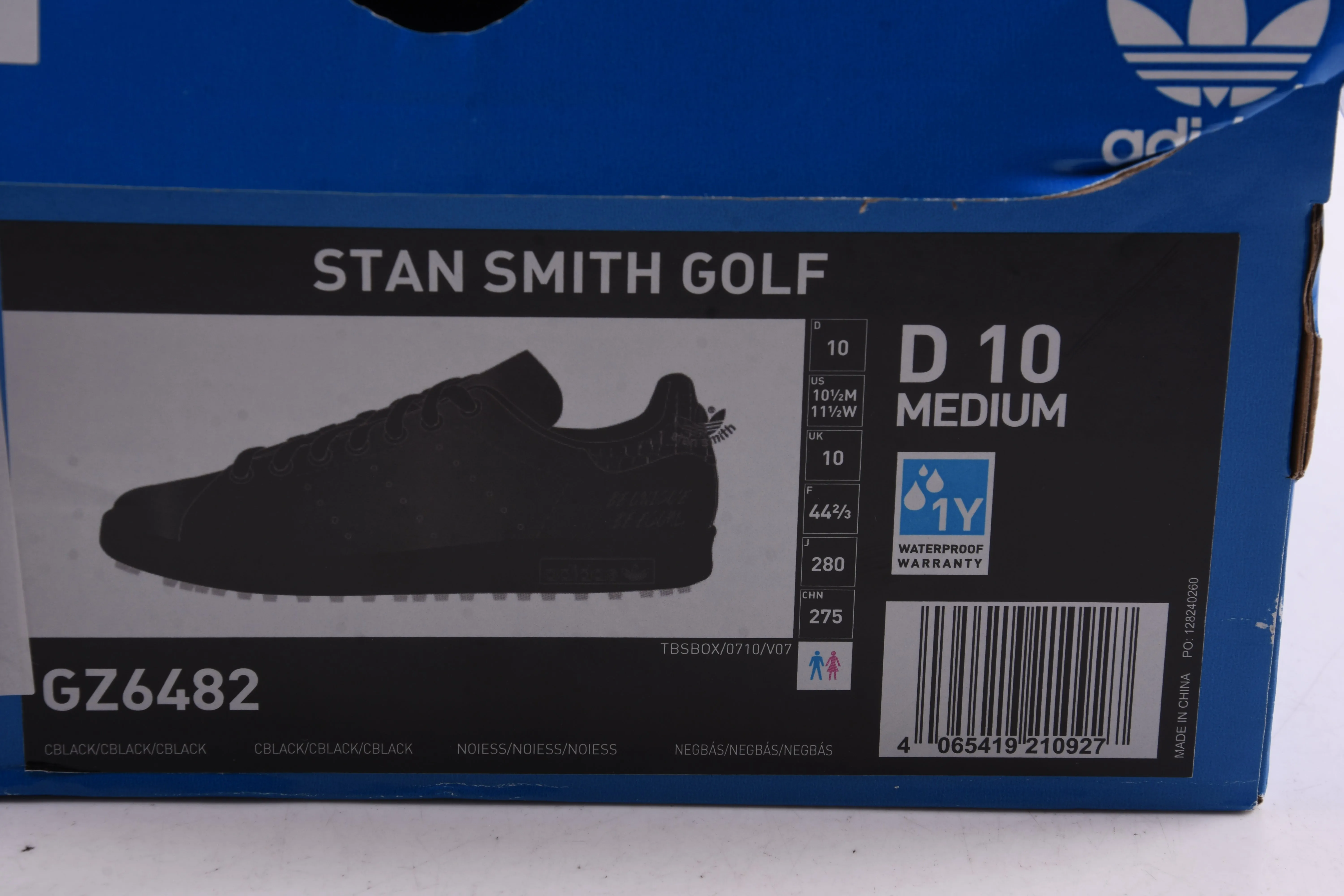 Adidas Stan Smith Primegreen ZoZo Championship / Mens Golf Shoes / Black / UK 10