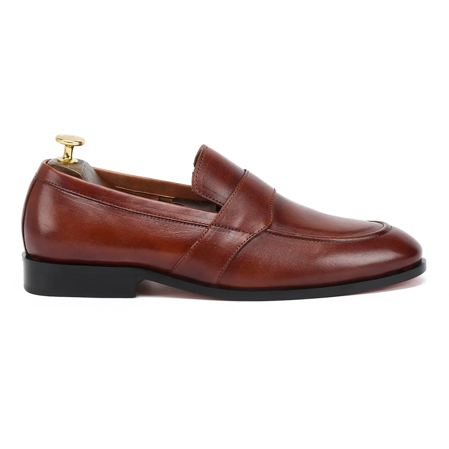 Alexander U Tip Brown Loafer