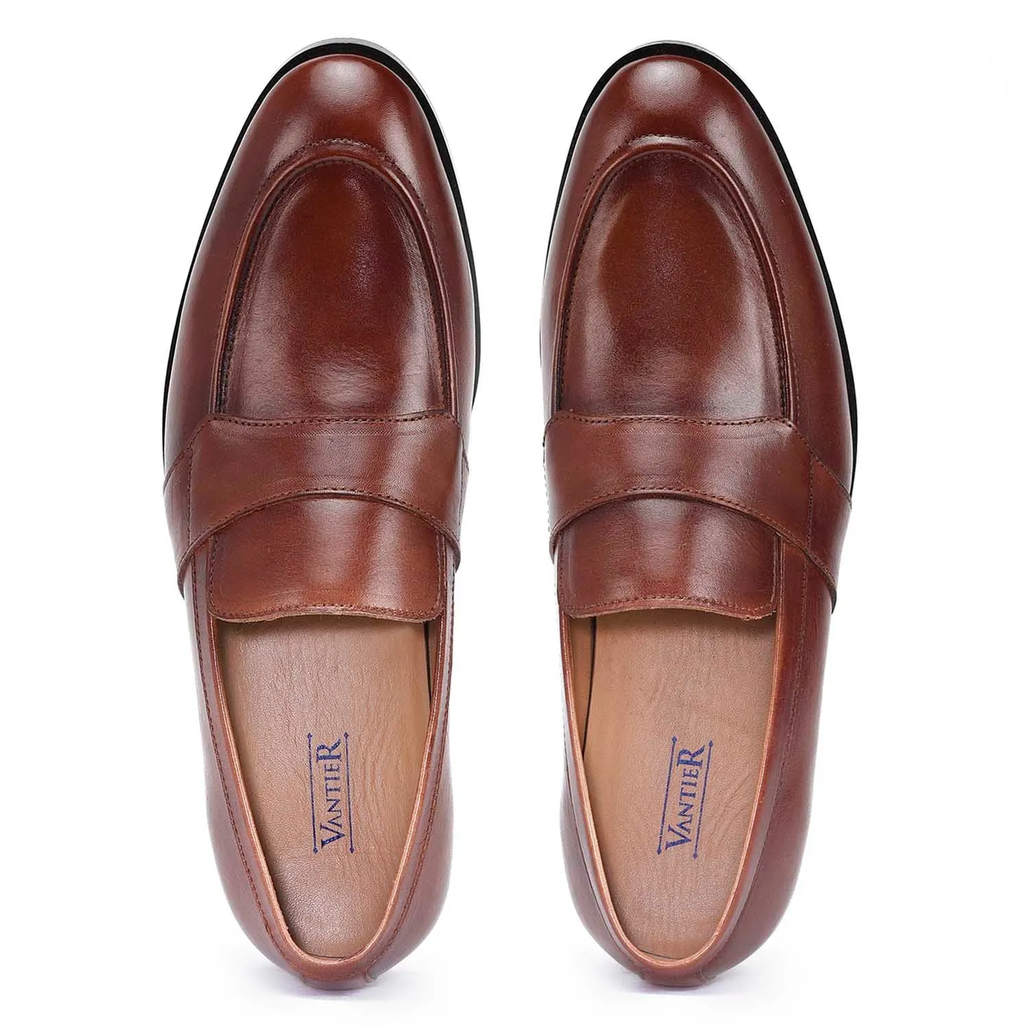 Alexander U Tip Brown Loafer