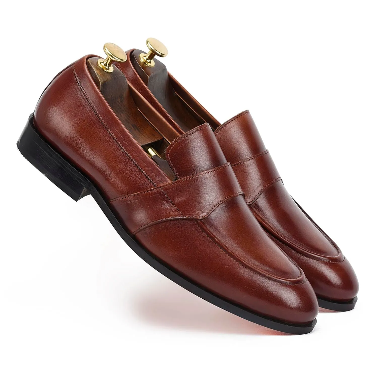 Alexander U Tip Brown Loafer
