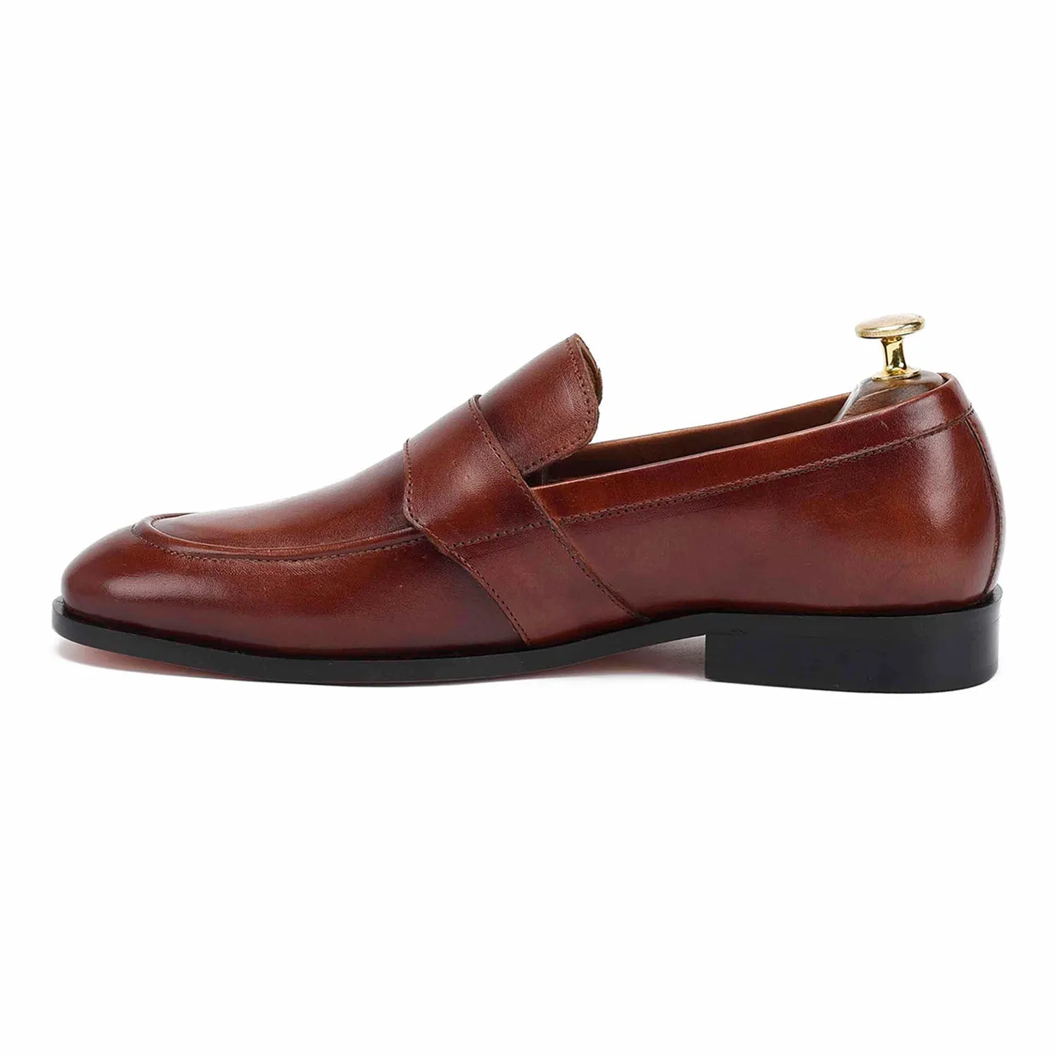 Alexander U Tip Brown Loafer