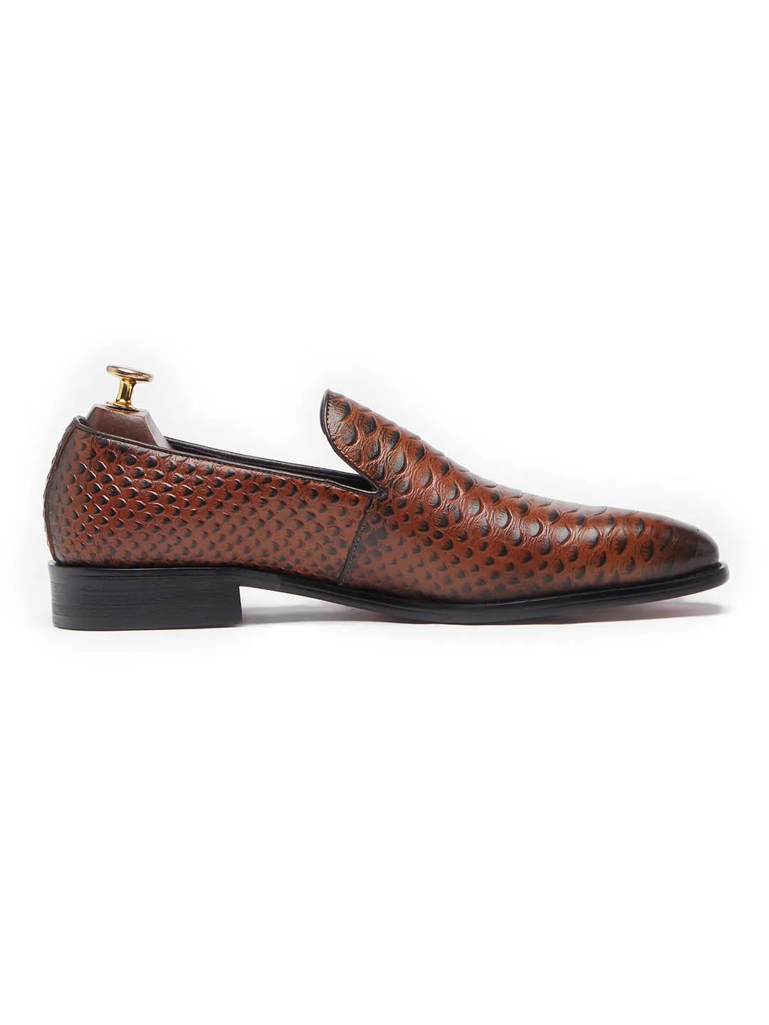 Alligator Slip on Brown