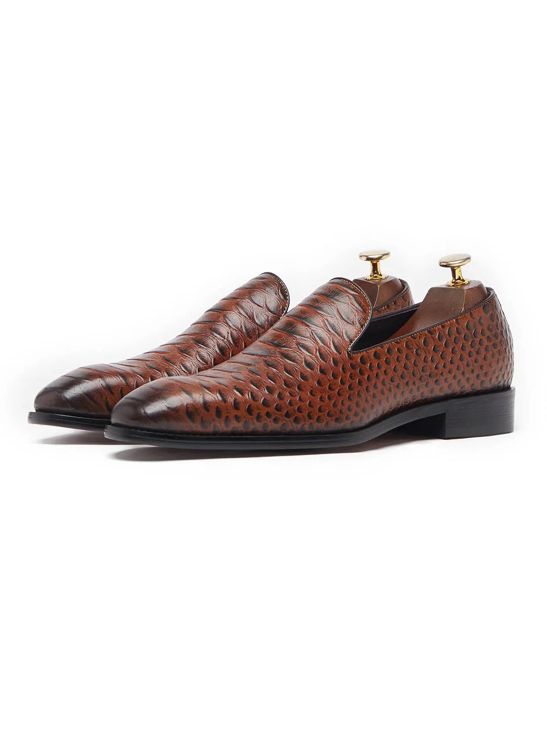 Alligator Slip on Brown