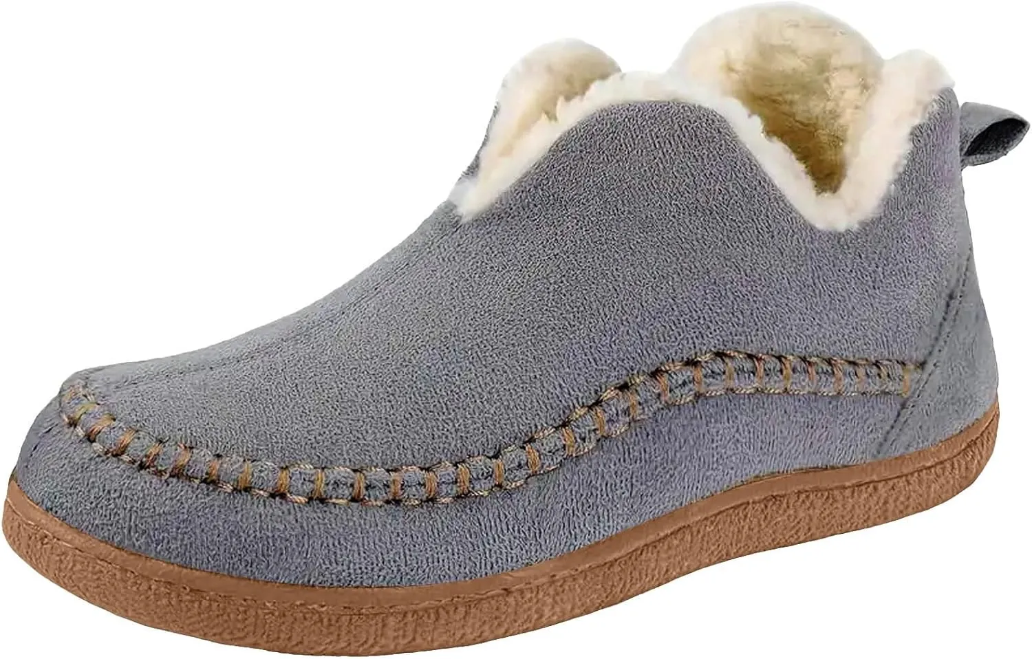 Ankle Boots for Women, Winter Warm Cozy Suede Ankle Boots With Memory Foam Non Slip House Shoes For Indoor Outdoor
