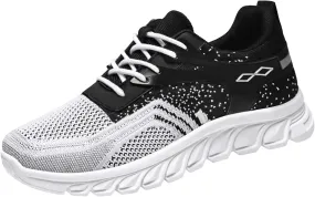 Athletic Fashion Sneakers for Men Comfortable Breathable Stretch Canvas Slip on Sneaker Non Slip Walking Shoes