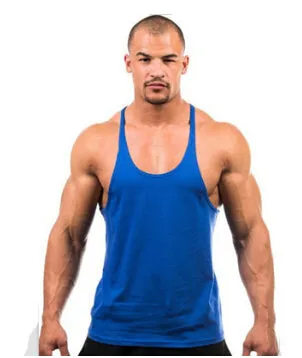 Candy Color Tank Tops Men Summer GYM Fitness Casual Loose Athletic Vests Sleeveless Tanks Tee