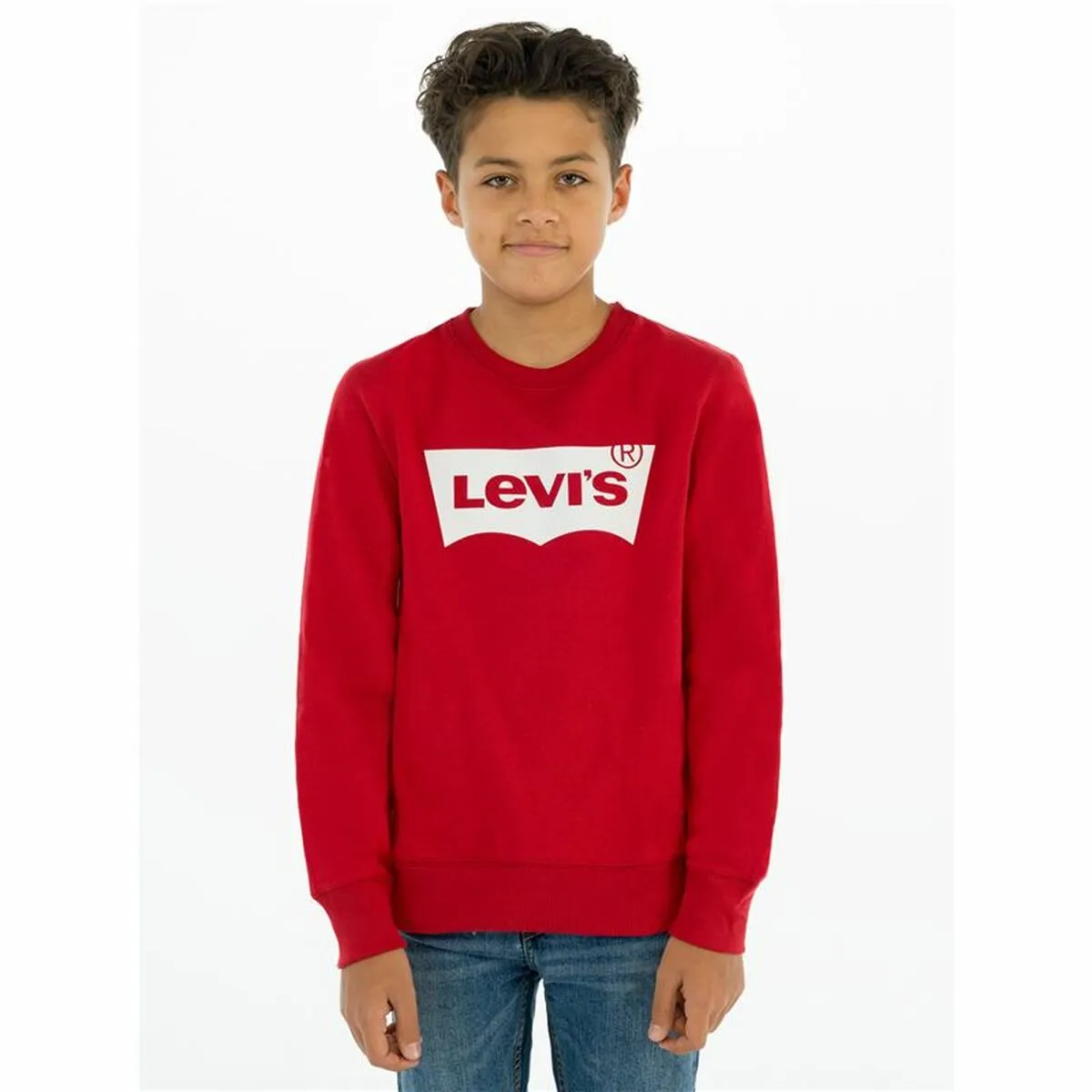 Children’s Sweatshirt without Hood Levi's Batwing Crewneck  Red