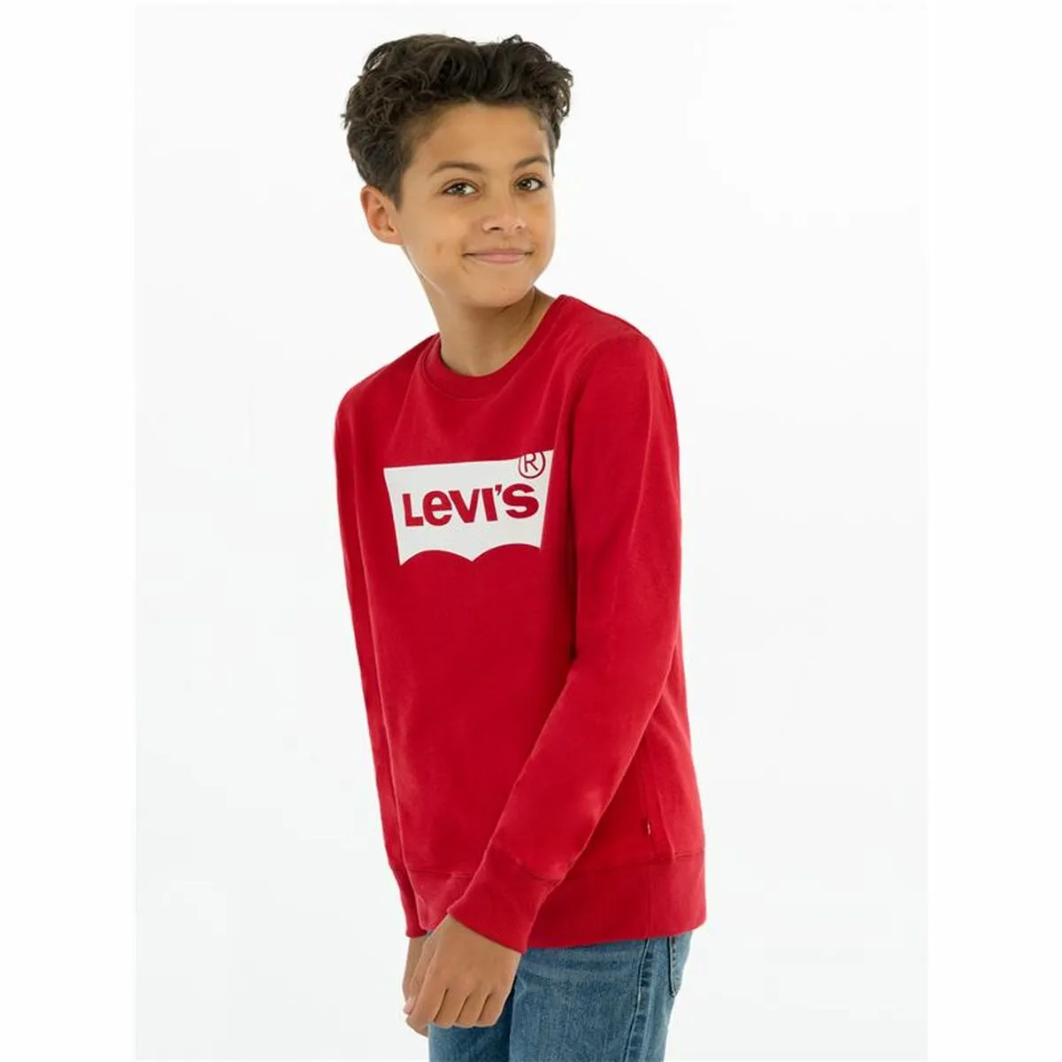 Children’s Sweatshirt without Hood Levi's Batwing Crewneck  Red