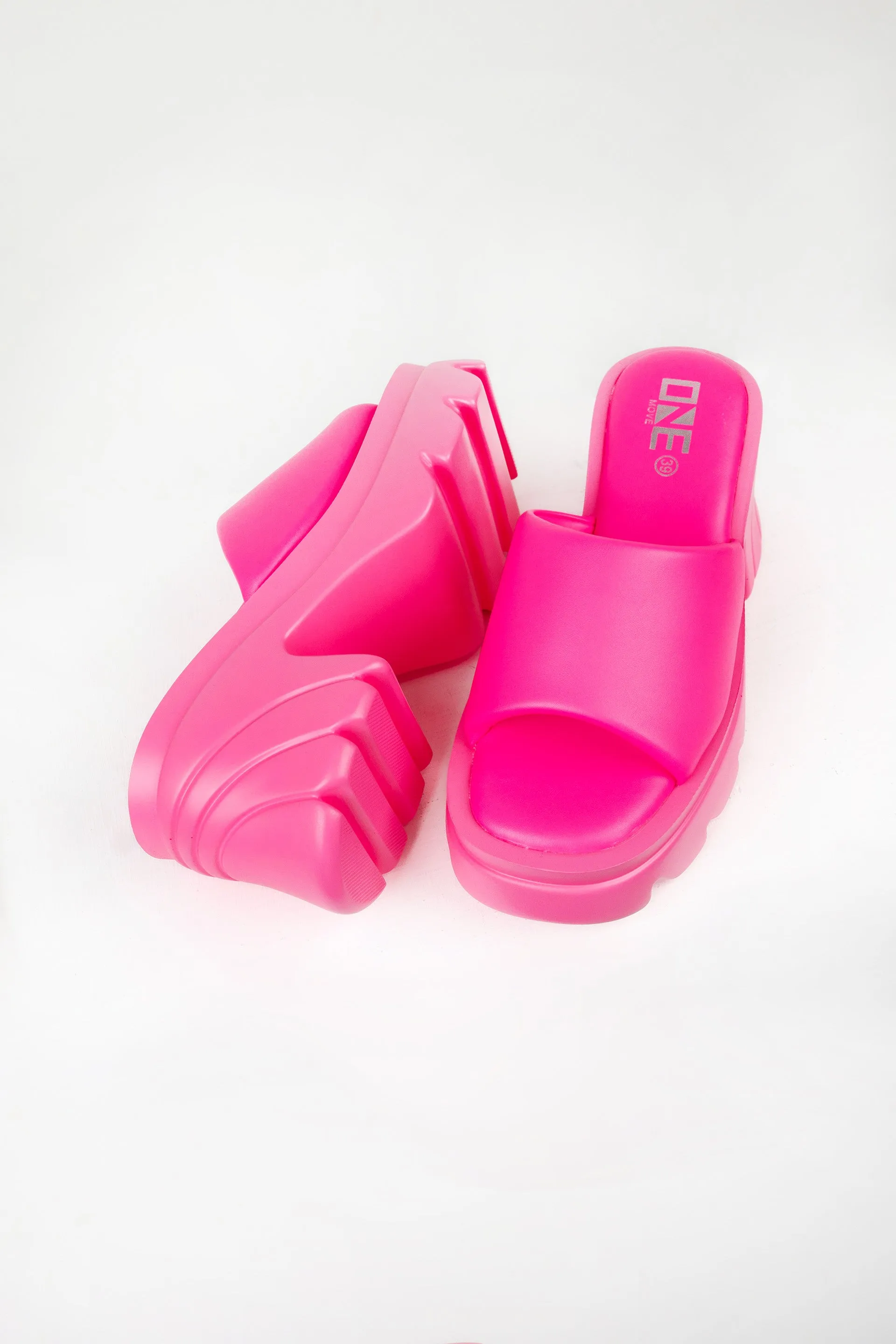 Chunky Slip On Neon Pink