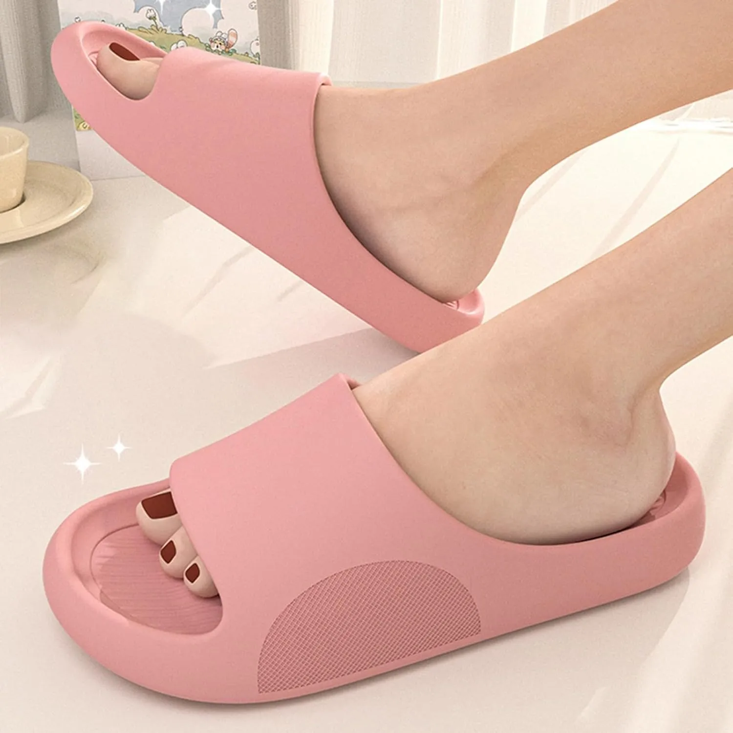 Cloud Slides Mens Bath Slippers Women and Men Shower Shoes Pillow Slippers Water Shoe Dry Quickly Open Toe