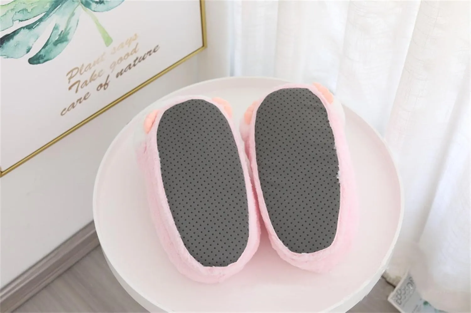 Cute Pig Cartoon Animal Home Furry Slippers - Women's Warm Winter Slippers