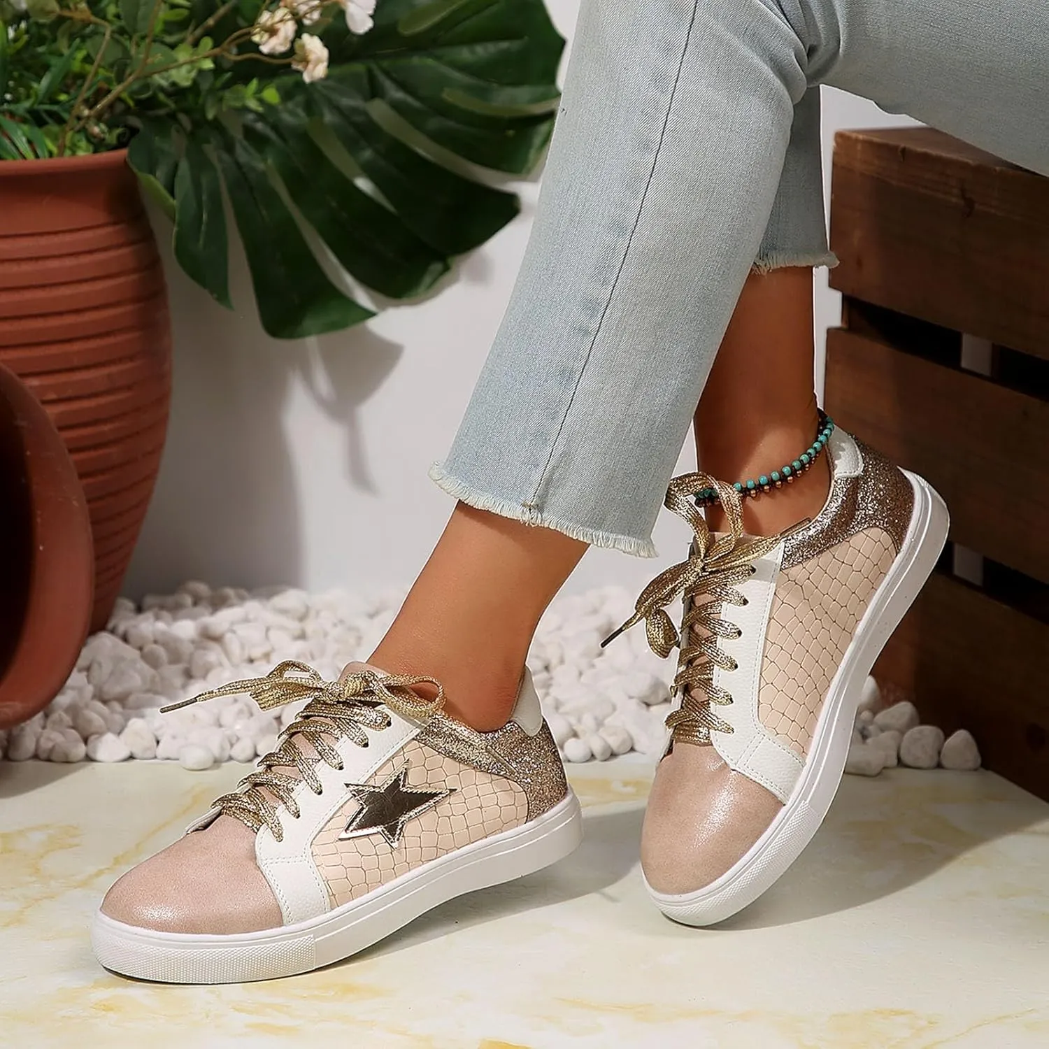 Dress Sneakers for Women Workout Shoes Womens Sneakers Slip On Walking Shoes Running Shoes Lightweight Non Slip Shoes
