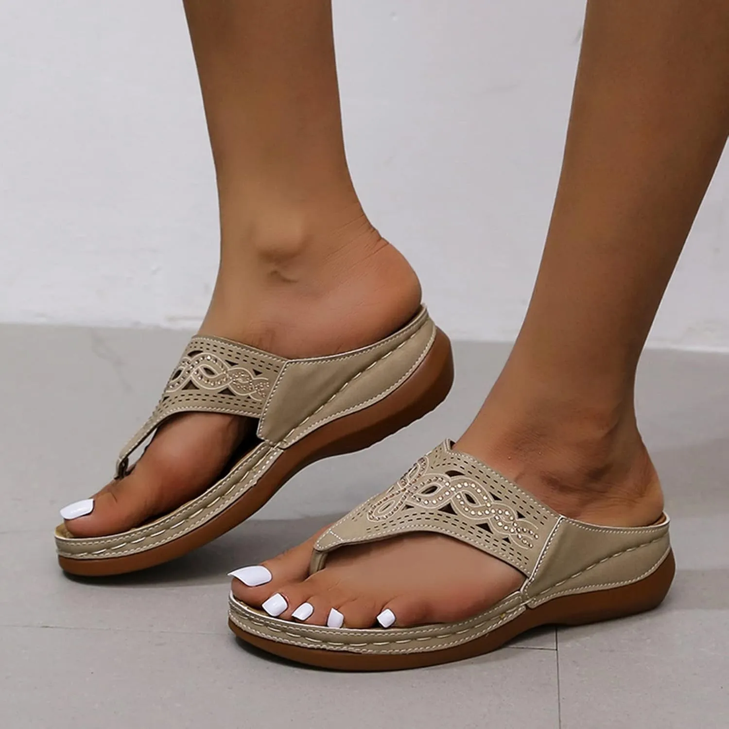 Flip Flops Women Summer Beach Casual Thong Sandals Walking Sandals Women Women's Arch Support Flip Flops