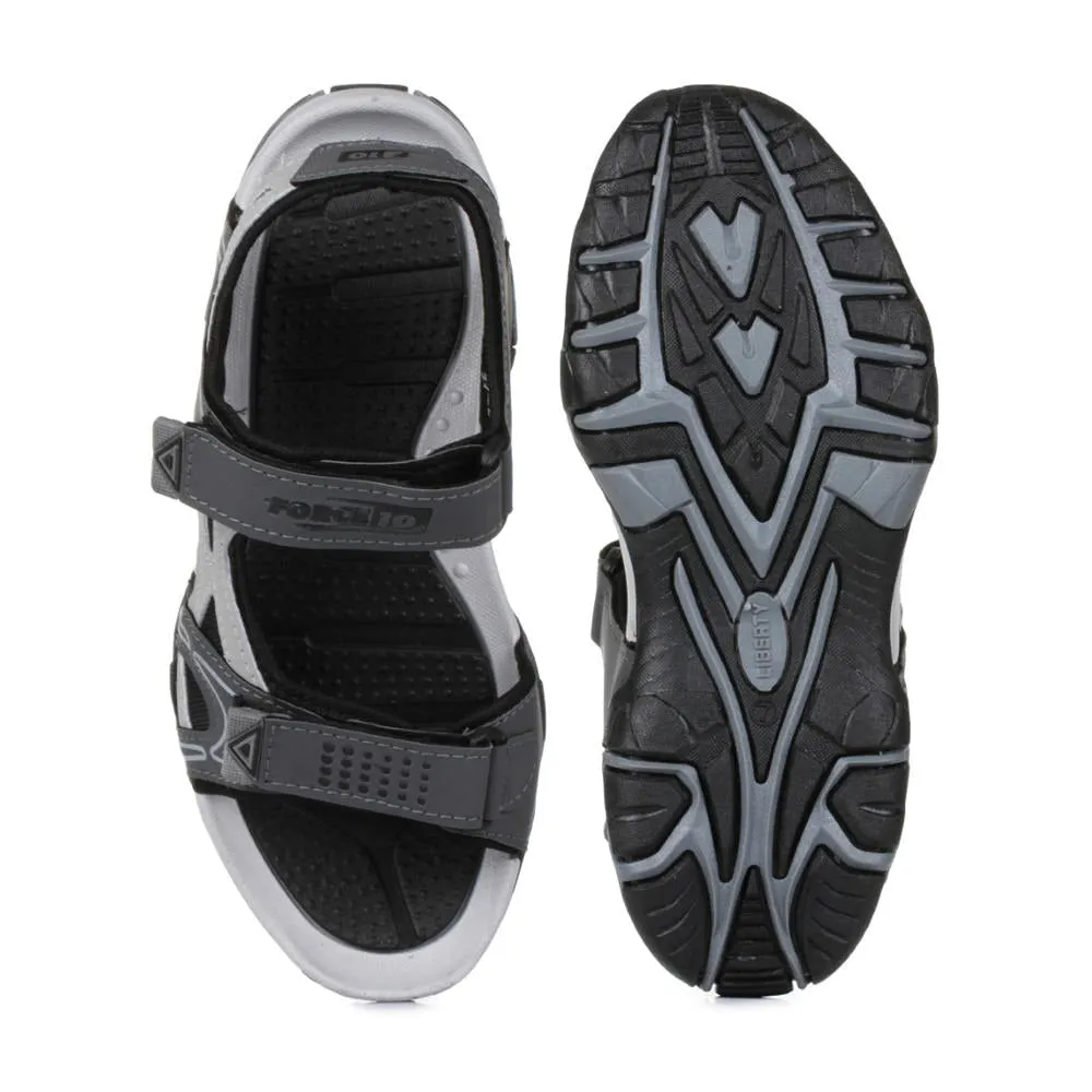 Mens Sporty Grey Sandals LXI-20 by Liberty - Force 10 Collection