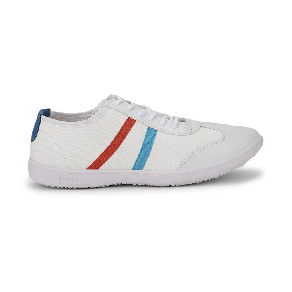 Force 10 Lacing White Casual Shoes For Men DYLAN-1E by Liberty