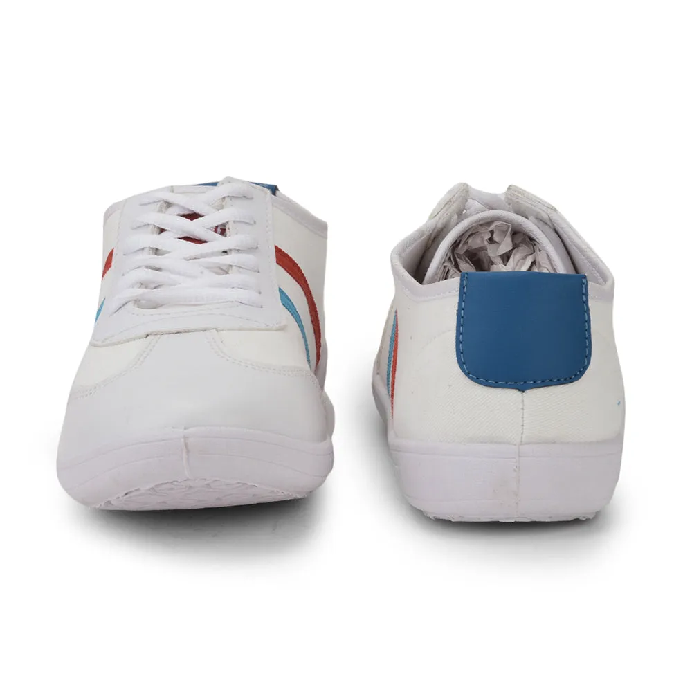 Force 10 Lacing White Casual Shoes For Men DYLAN-1E by Liberty