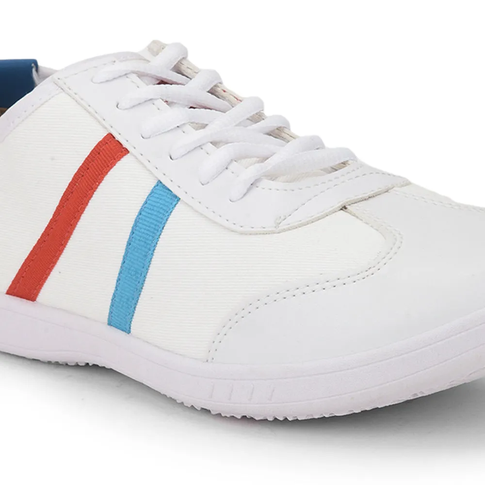 Force 10 Lacing White Casual Shoes For Men DYLAN-1E by Liberty
