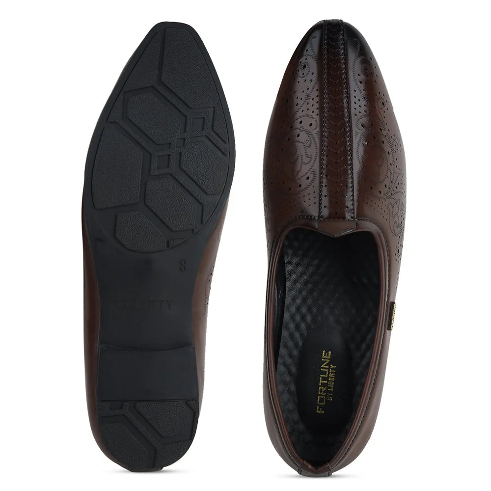 Fortune by Liberty Men AVL-7 Brown Casual Non Lacing Shoes