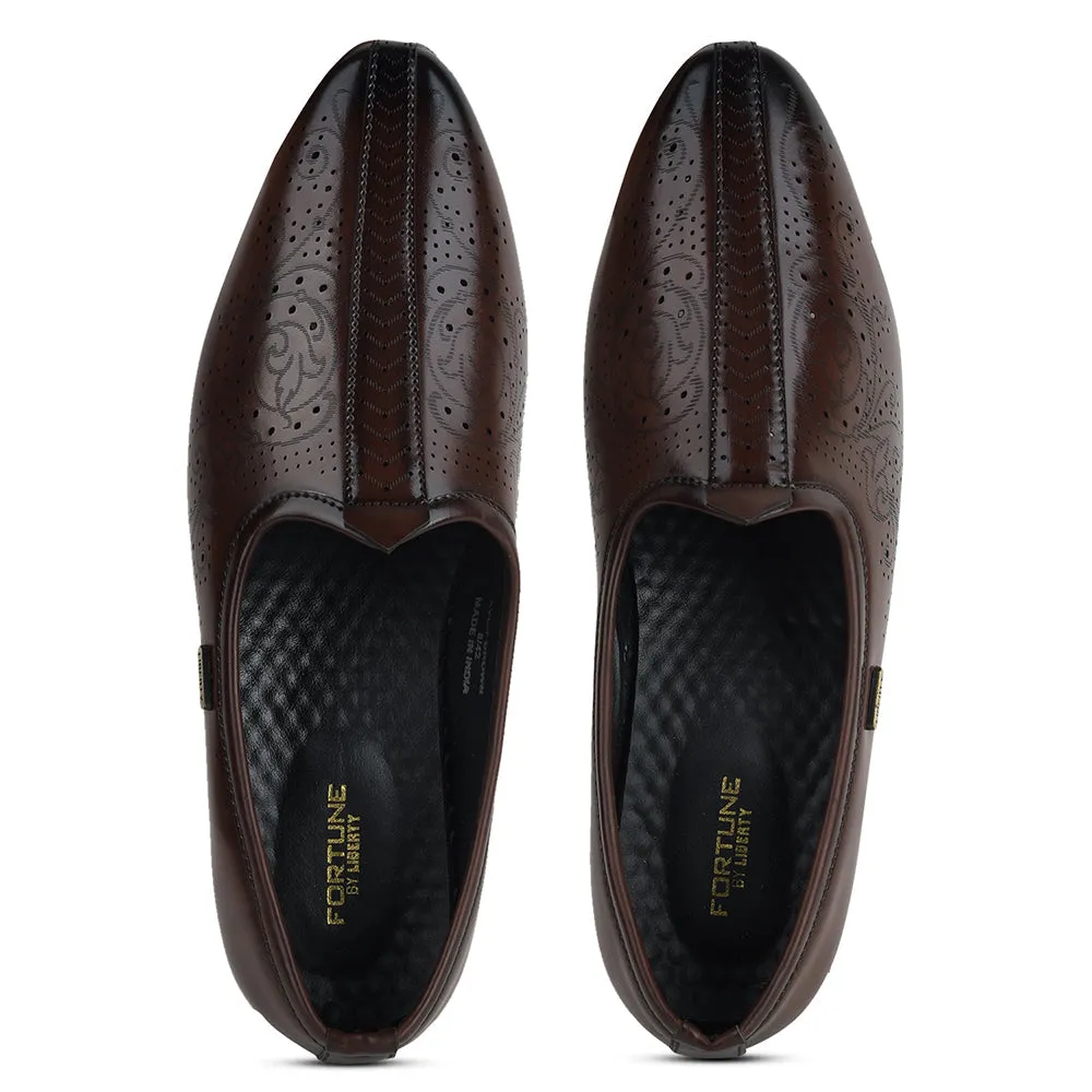 Fortune by Liberty Men AVL-7 Brown Casual Non Lacing Shoes