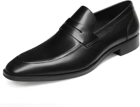 GIFENNSE Men's Dress Shoes Slip-On Loafers Formal Leather Shoes for Men