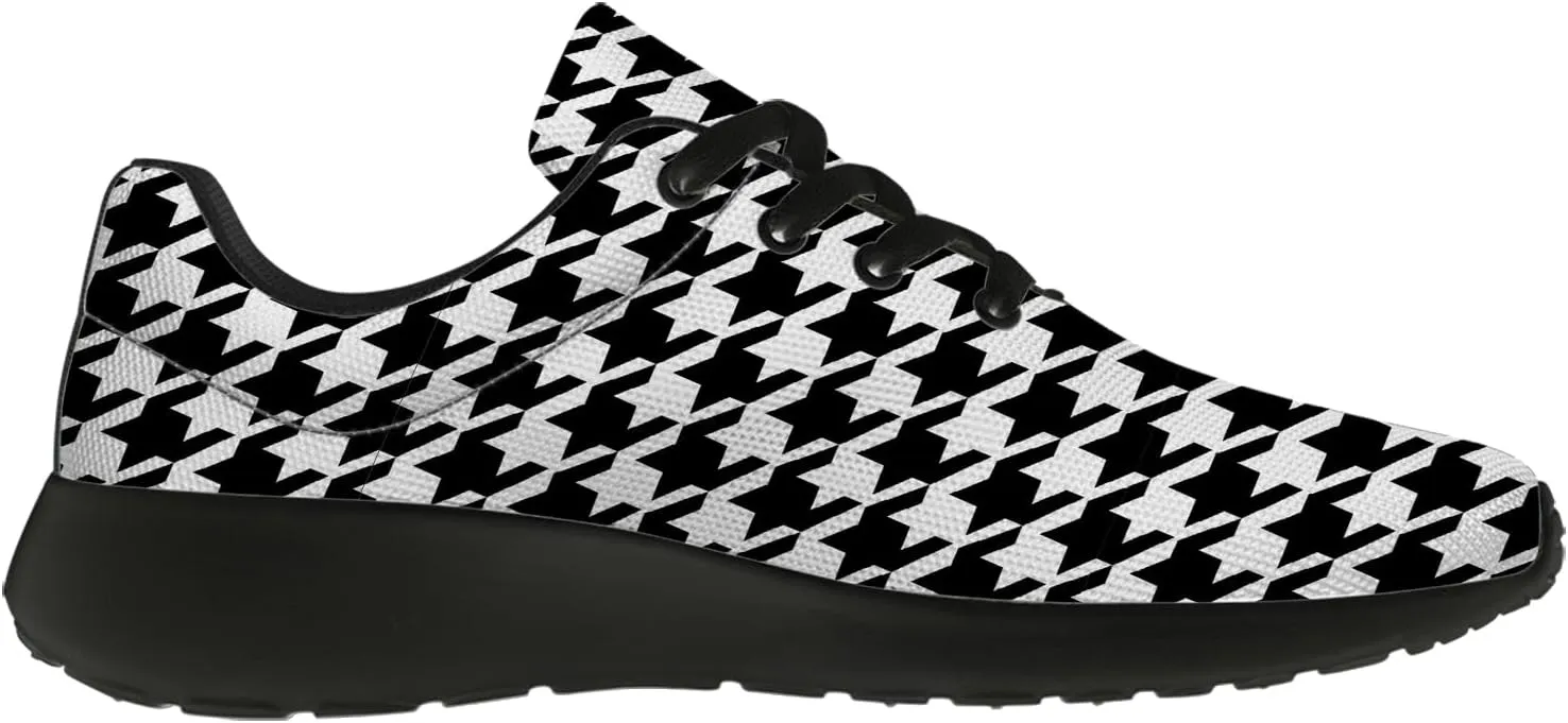 Houndstooth Shoes for Women Men Running Shoes Walking Sneakers Tennis Shoes Gifts for Women Men
