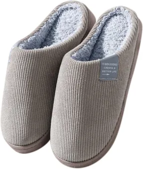 Indoor Non-Slip Memory Foam Slippers for Women Cozy Couple Durable Shoes Cute Slide Wide Warm Plush Slippers Furry