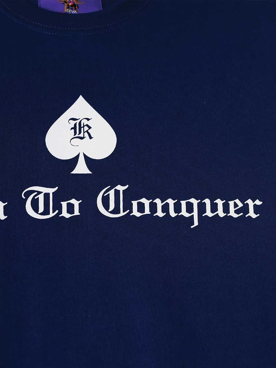 Kings Club Couture Blue Sweatshirt Born To Conquer For Men KCCSS004
