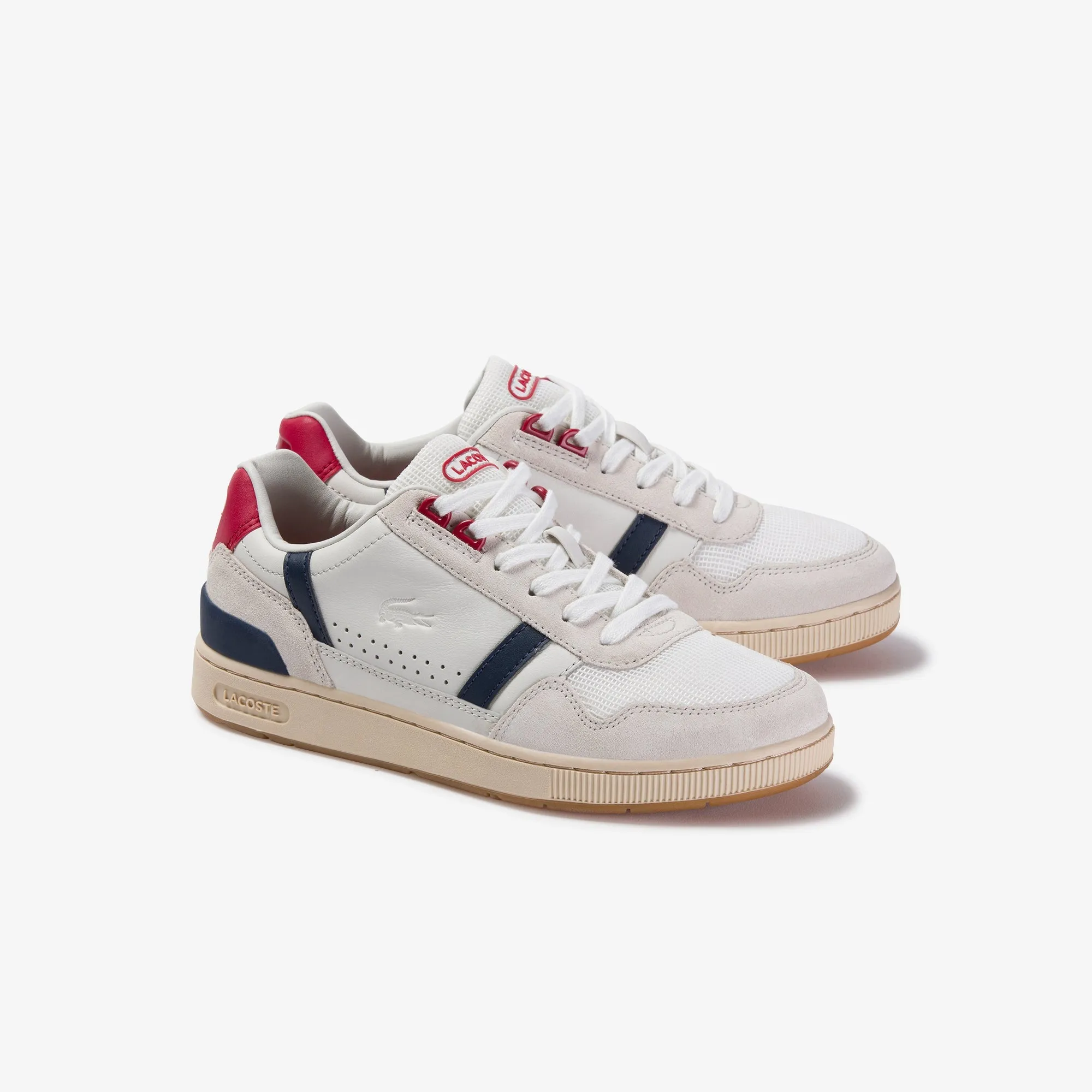 Lacoste T-Clip 120 2 Us Sfa Sneakers - Off White/Navy/Red