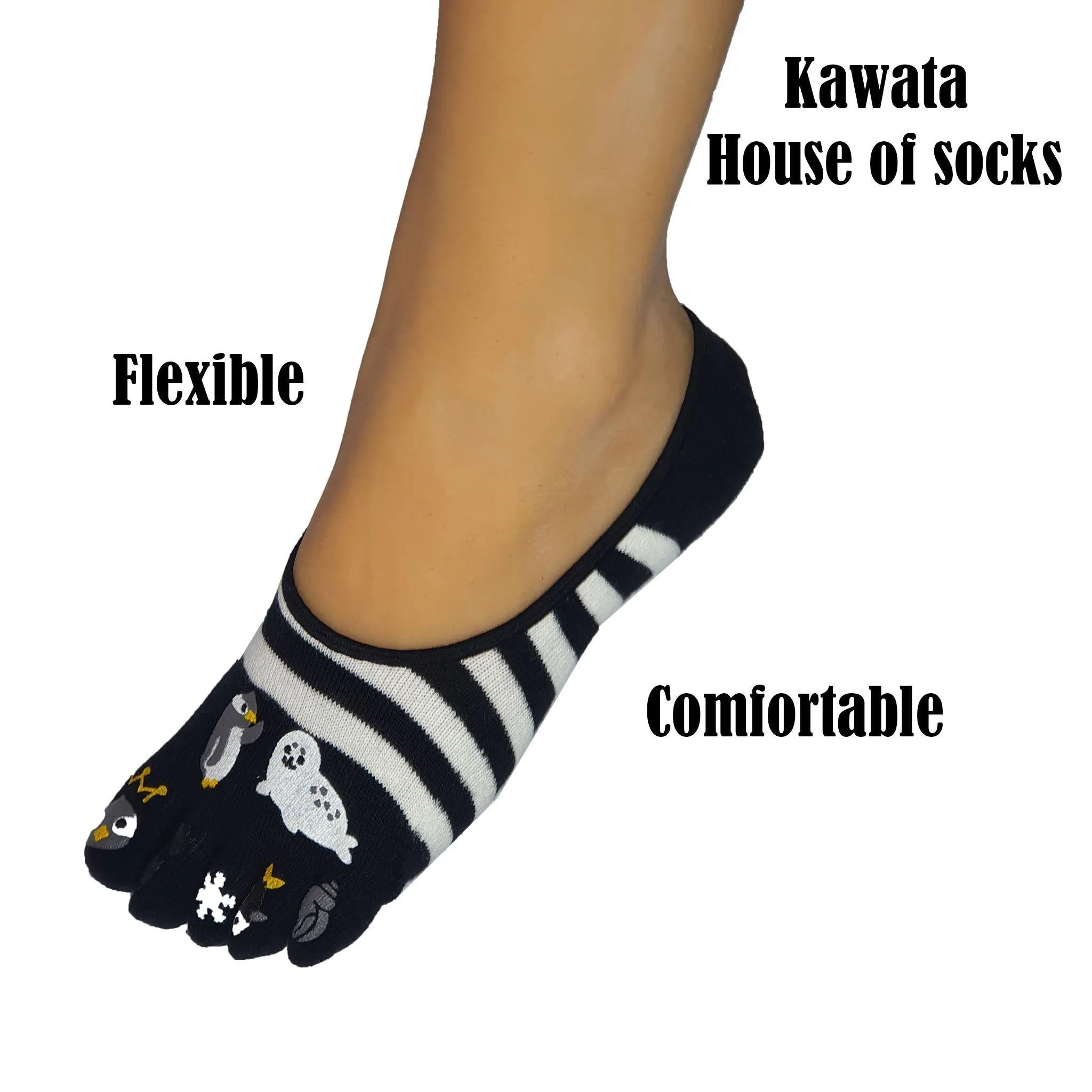 Ladies Loafer Toe Socks / Invisible Toe Socks / No-Show Toe Socks