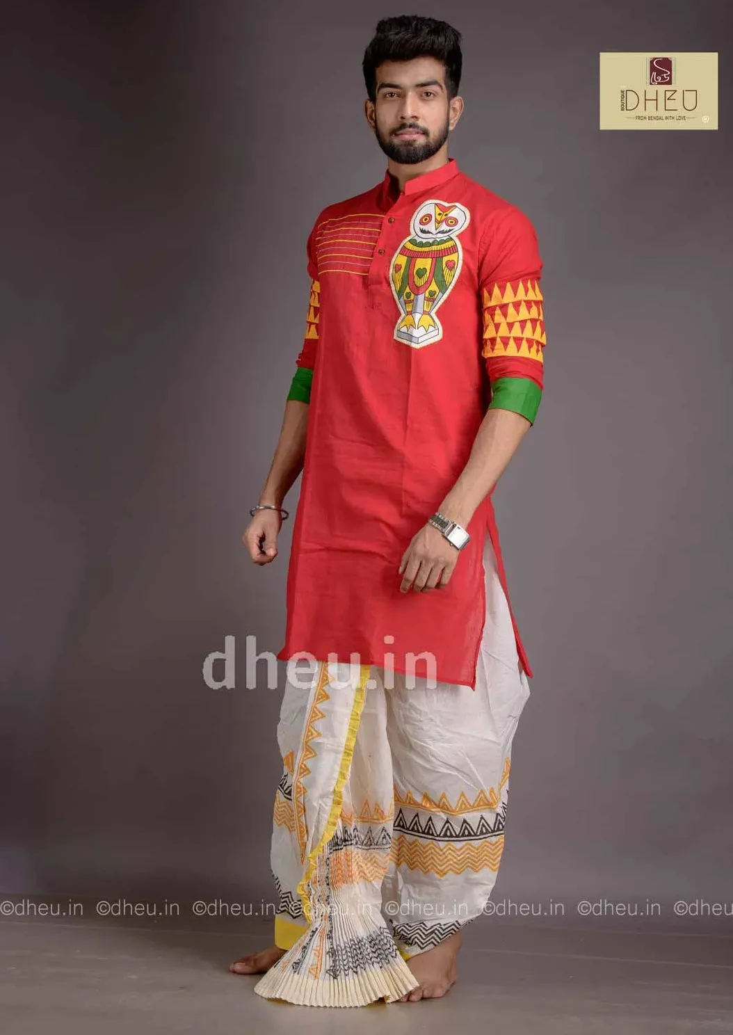 Lakkhi Pecha-Designer  Dhoti(Optional) Kurta Full Set