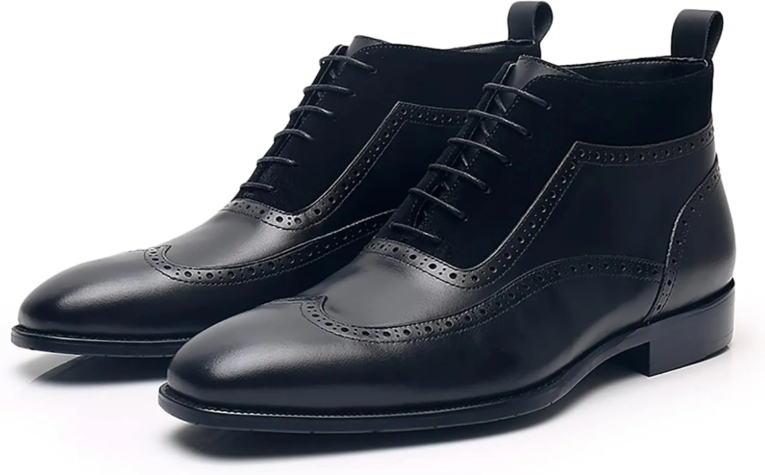 Leather Dress Shoes for Mens Leather Formal Casual Slip On Driving Shoes Business Men's Boat Casual Walking Shoes Handmade Moccasin Dress Shoes,Black,7.5US/40EU
