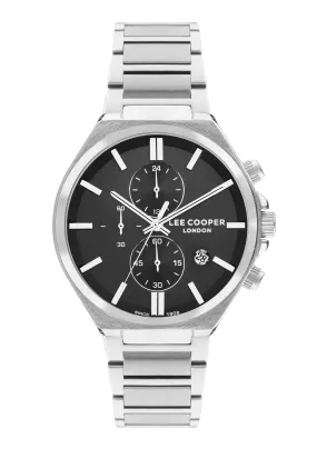 Lee Cooper Mens Super Metal Multifunction Watch - Silver Dial, Stylish and Durable LC07835.350