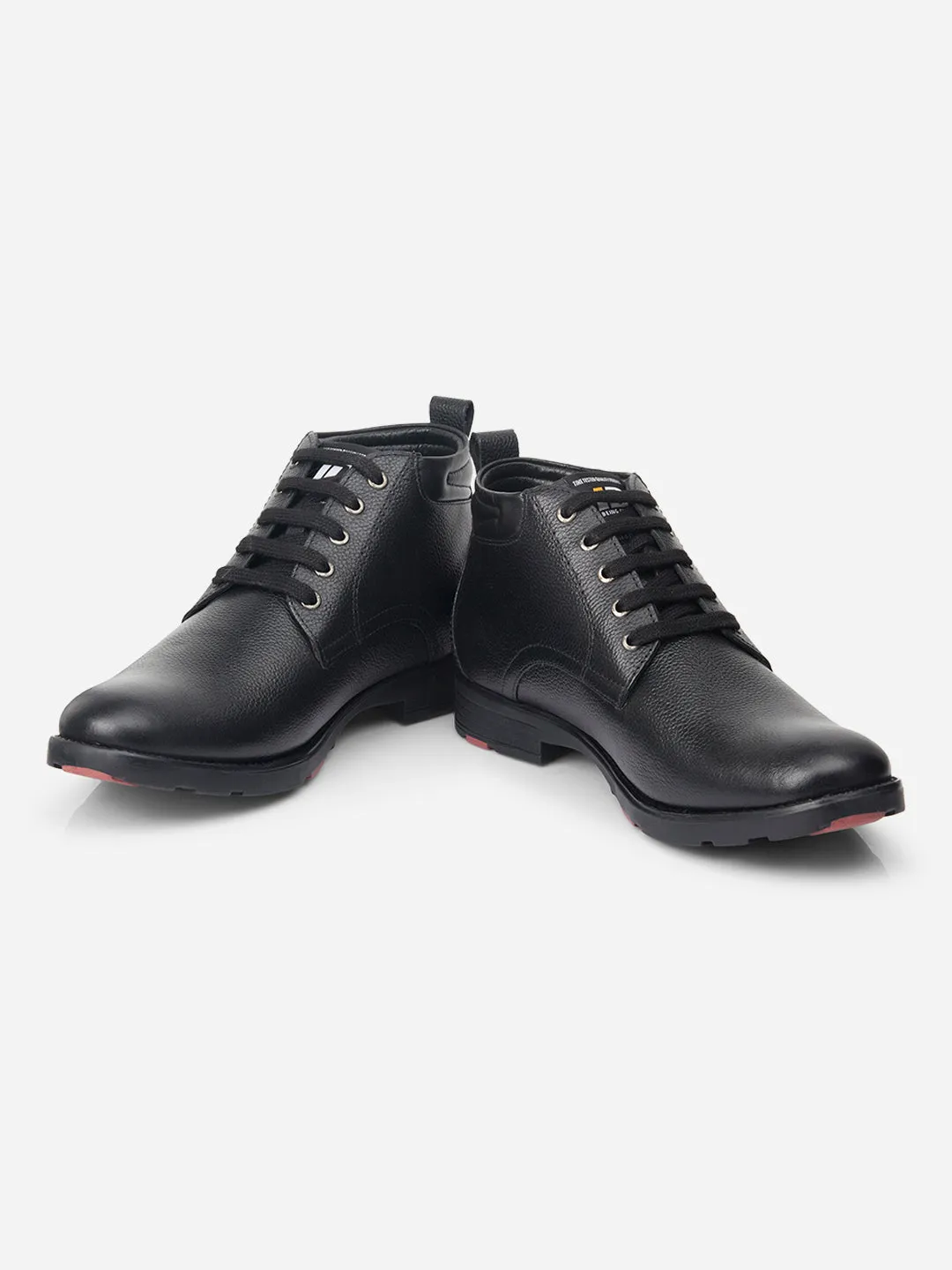 Mens Durable Black Leather Boots (ID1073)