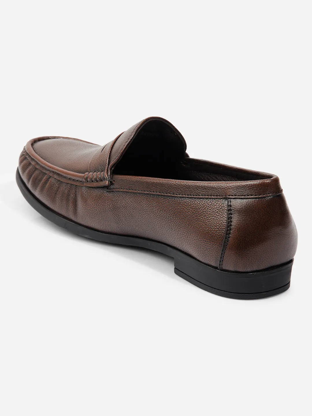 Classic Mens Brown Leather Loafer Shoes (ID1162)