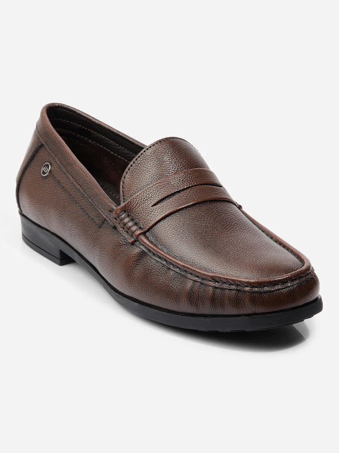 Classic Mens Brown Leather Loafer Shoes (ID1162)