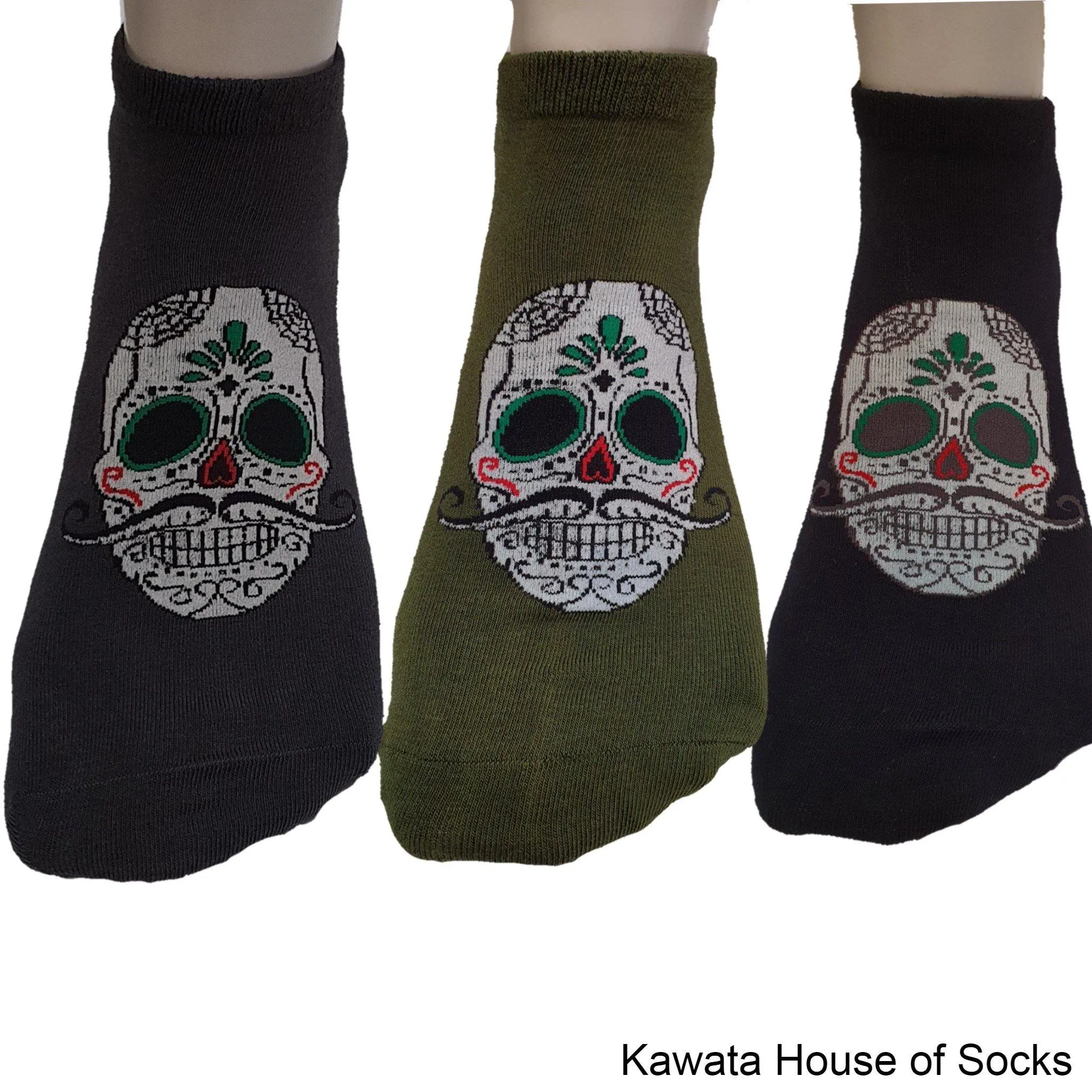 Men Skull Cotton Ankle Socks
