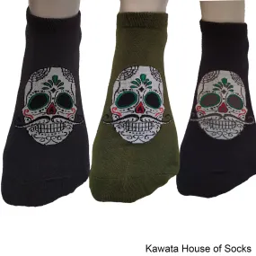 Men Skull Cotton Ankle Socks