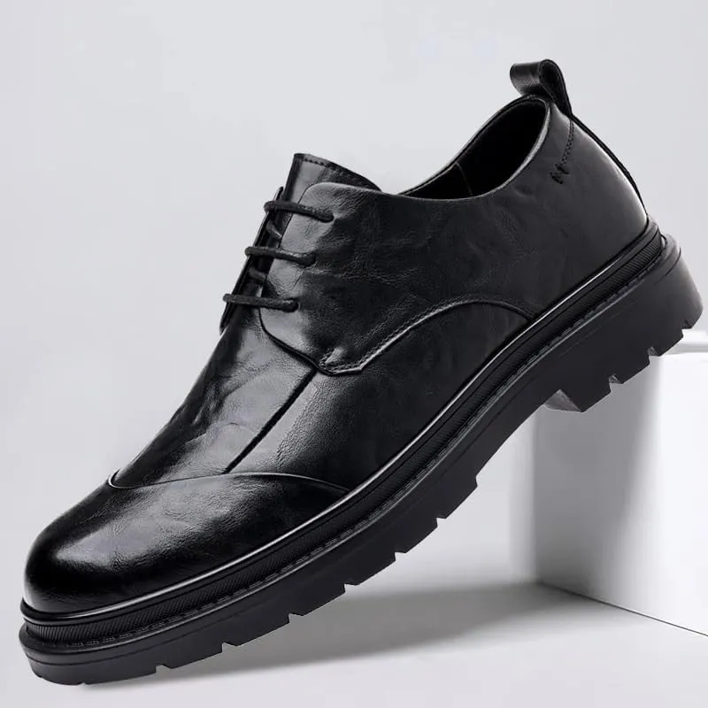 Mens Derby Shoes Leather Modern Leather Business Casual Scale Pattern Comfort Formal Shoes Fashion Breathable Prom Business Wedding Dress Shoes Wedding(10)