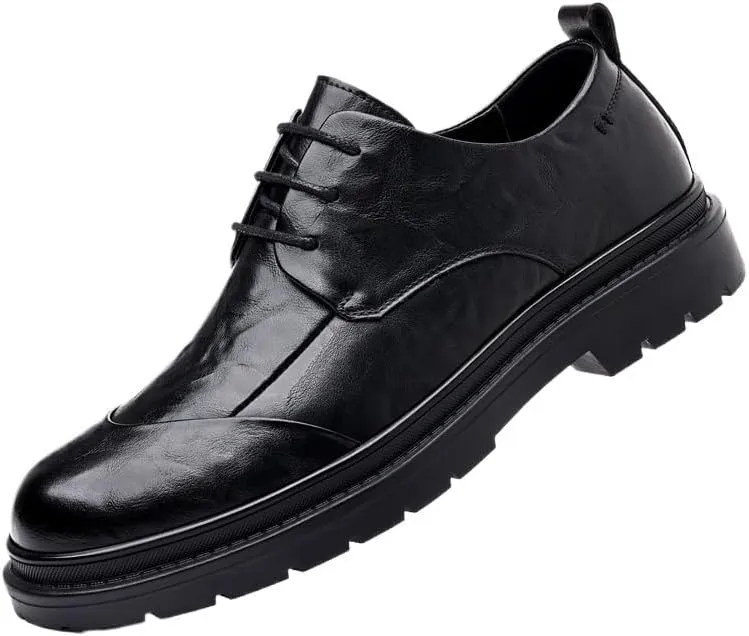 Mens Derby Shoes Leather Modern Leather Business Casual Scale Pattern Comfort Formal Shoes Fashion Breathable Prom Business Wedding Dress Shoes Wedding(10)