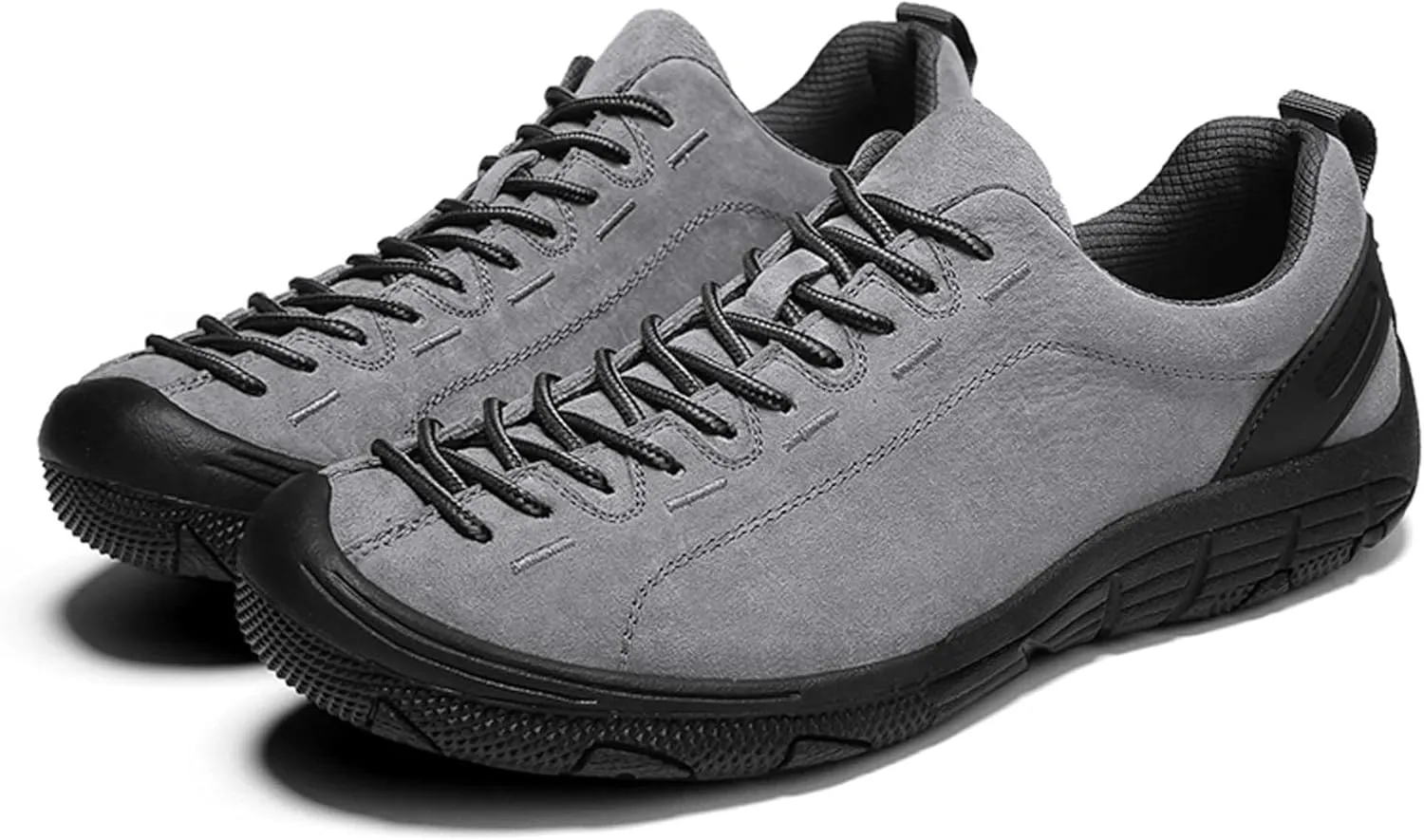 Men's Fashion Genuine Leather Suede Walking Shoes,Genuine Leather Low Top Flat Men's Casual Shoes,Driving Shoes,Men's Casual Sneakers,Toe Crash Protection
