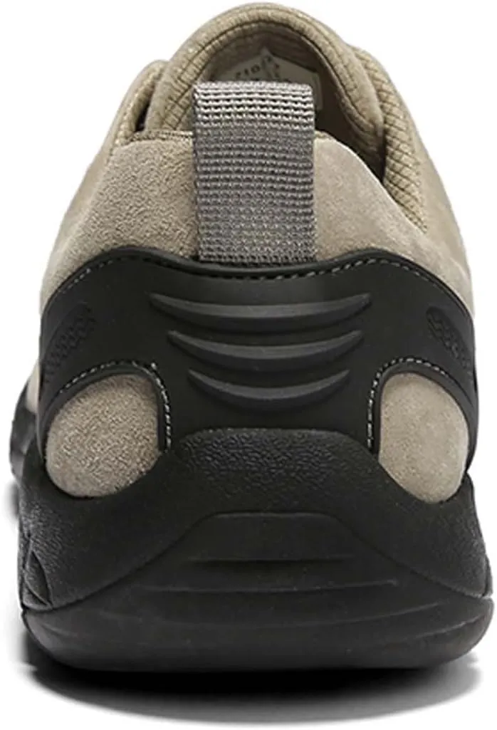 Men's Fashion Genuine Leather Suede Walking Shoes,Genuine Leather Low Top Flat Men's Casual Shoes,Driving Shoes,Men's Casual Sneakers,Toe Crash Protection