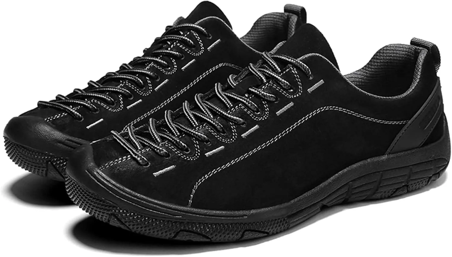 Men's Fashion Genuine Leather Suede Walking Shoes,Genuine Leather Low Top Flat Men's Casual Shoes,Driving Shoes,Men's Casual Sneakers,Toe Crash Protection