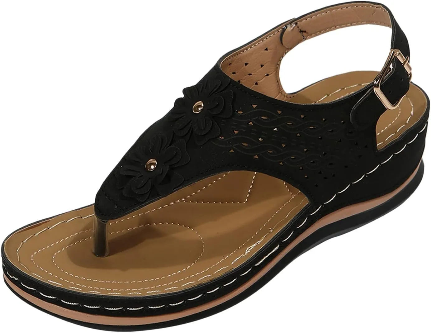 Mens Flip Flops Orthopedic Sandals for Women Adjustable Orthotic Thong Sandals with Arch Support Platform Flip Flops