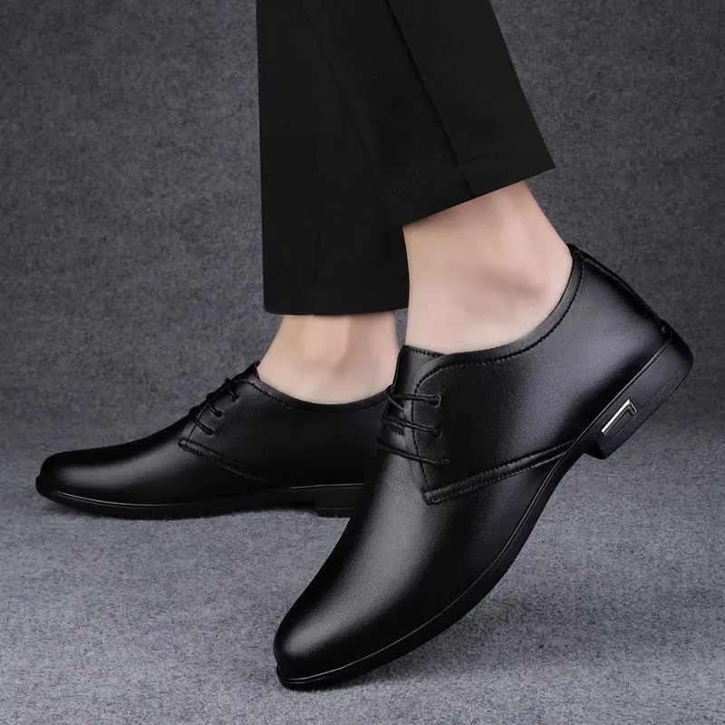 Men's Genuine Leather Patent Oxford Dress Shoes - Classic Formal Tuxedo Derby Shoes