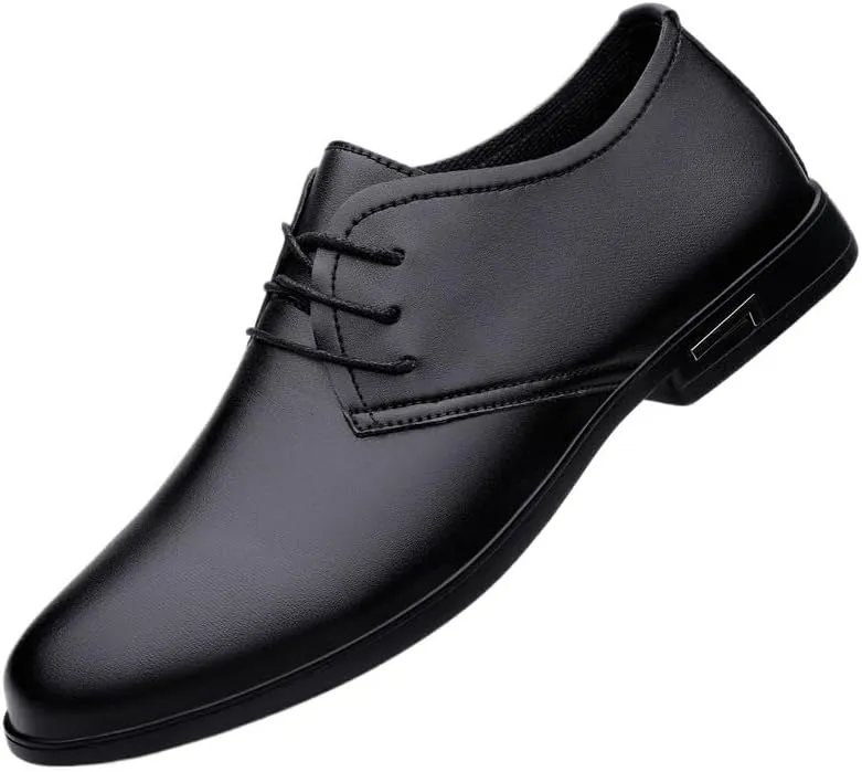 Men's Genuine Leather Patent Oxford Dress Shoes - Classic Formal Tuxedo Derby Shoes